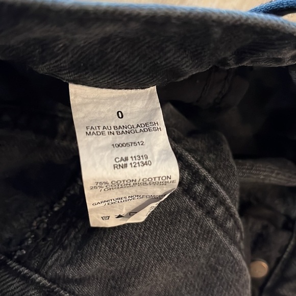 NWT Garage Denim Vintage Straight Black High Waist Distressed Jeans 0 24W - Picture 12 of 13